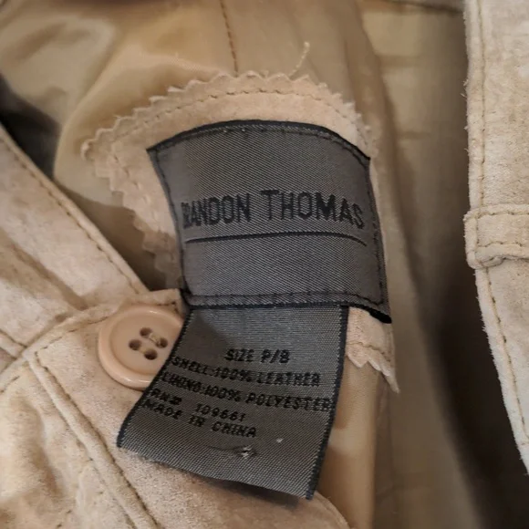 BRANDON Thomas Suede Leather Tan High Waisted Pants 8 - Picture 4 of 7